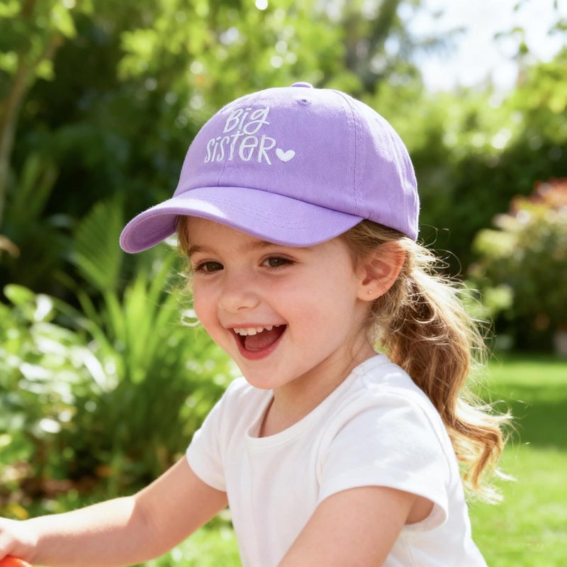 HAFOUXIGM Gift for New Sis Age 2-6, Big Sister Hat for Toddler Girls, Adjustable Embroidered Baseball Cap for Kids - Image 5